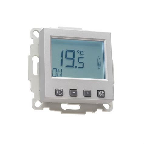 Raumthermostat Digital F R Merten M Plan M Pure Rahmen In Alu Pefra