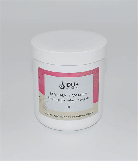 Peeling Piling Za Ruke I Stopala Malina Vanila 500 Ml DU Cosmetics