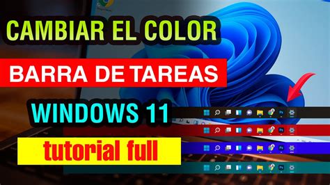 Como Cambiar El Color De La Barra De Tareas En Windows 11 2024 Youtube