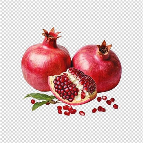 Premium Psd Pomegranate Isolated