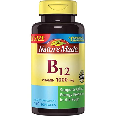 Nature Made Vitamin B12 1000 Mcg Softgels Value Size 150 Ct