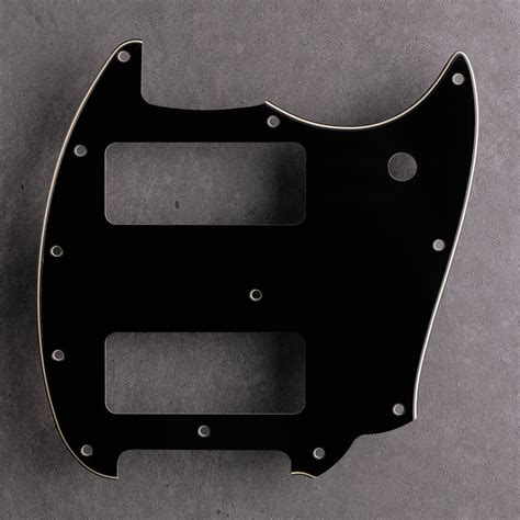 Black Cream Black Mustang 90 Pickguard [offset Series] 3 Ply Vinyl Decoboom