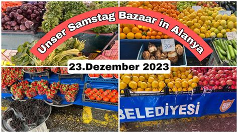 Obst Und Gem Se Bazaar In Alanya Am Dezember Youtube