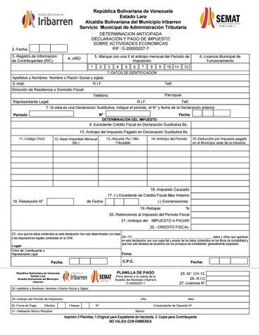 Planilla declaración IAE by Carmen Alvarado Issuu