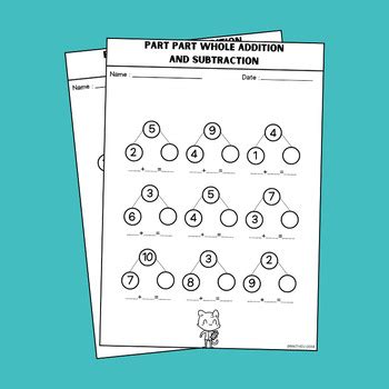 Addition And Subtraction Worksheets Using The Part Part Whole Method