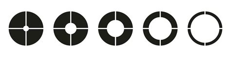 Wheels Round Divided In Four Sections Diagrams Infographic Set Circle