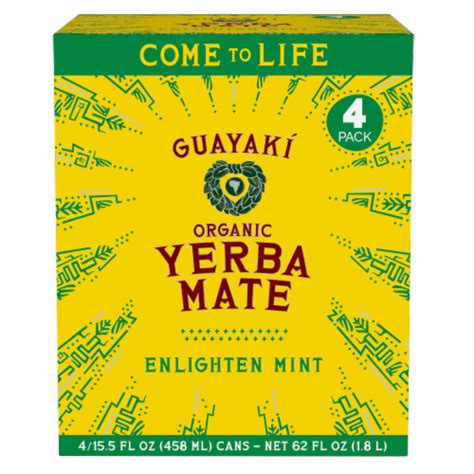 Guayaki Organic Enlighten Mint Yerba Mate 4 Pk 15 5 Fl Oz Kroger