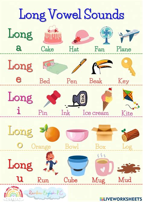 Long Vowels Sound Worksheet Live Worksheets Worksheets Library