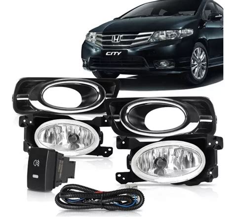 Kit Farol De Milha Honda City 2014 Moldura Cromo Frete grátis