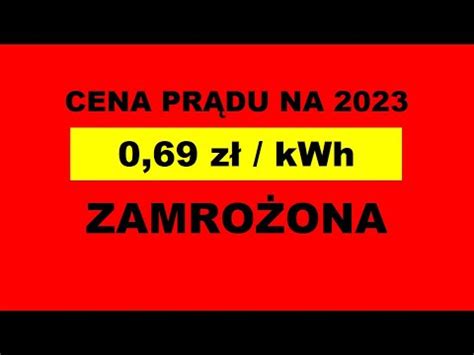 Cena Pr Du W To Z Kwh Ceny Zamro One Na Ca Y Rok