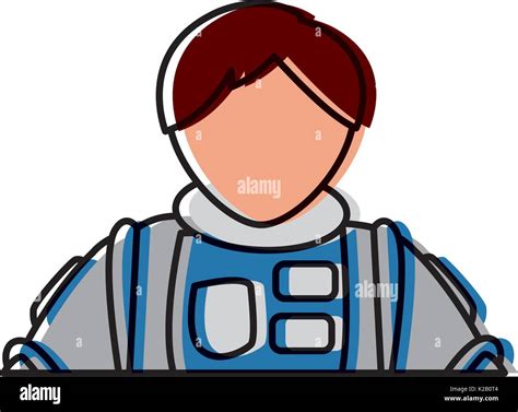 Astronaut Portrait In Space Suit Helmet Stock Vector Image And Art Alamy