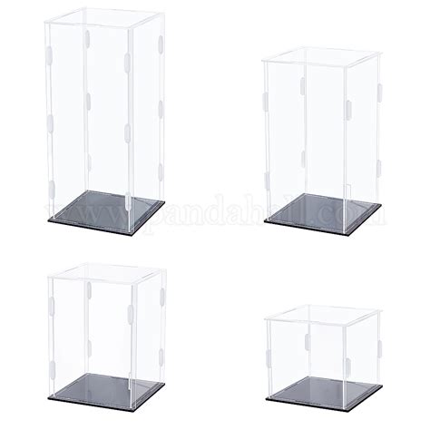 Wholesale Olycraft 4 Set 4 Style Acrylic Display Box Pandahall