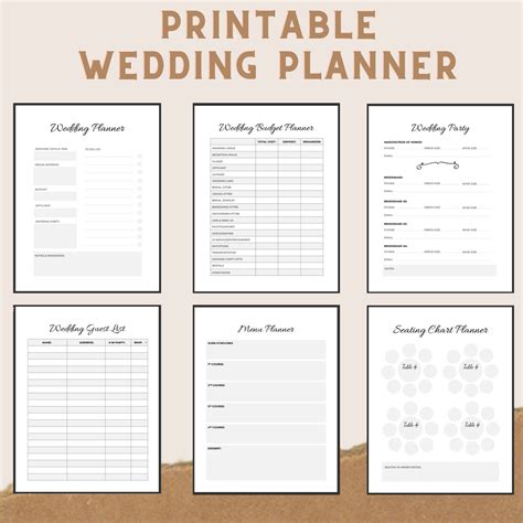 Printable Wedding Planner Kit For Organizing Your Dream Wedding