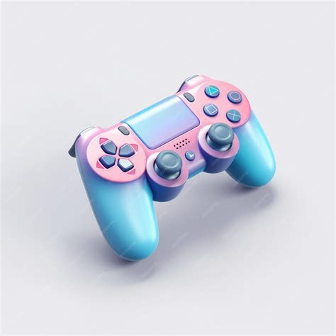 Premium Photo | A pink and blue game controller with a pink controller ...