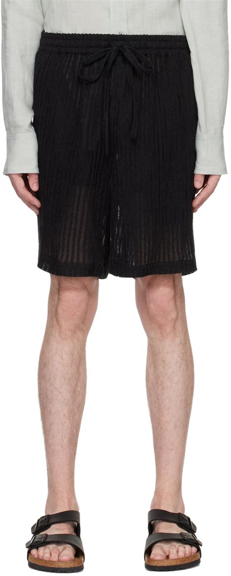 Commas Black Stripe Shorts Commas