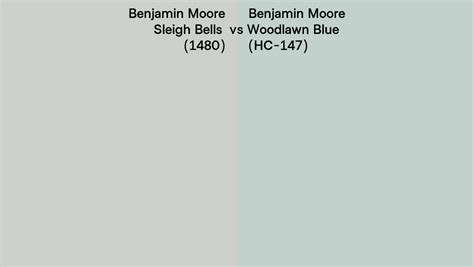 Benjamin Moore Sleigh Bells Vs Woodlawn Blue Side By Side Comparison