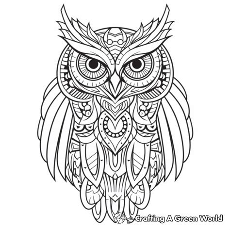 Great Horned Owl Coloring Pages Free And Printable