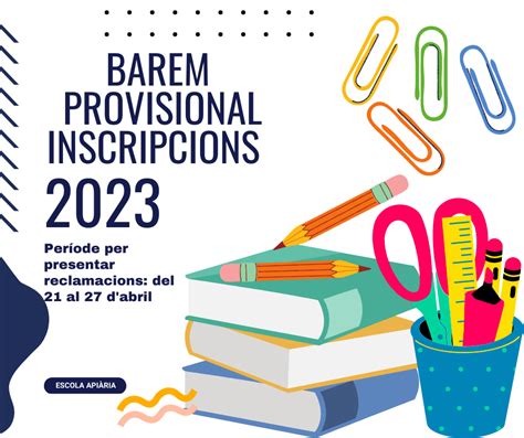 Barem Provisional Preinscripcions