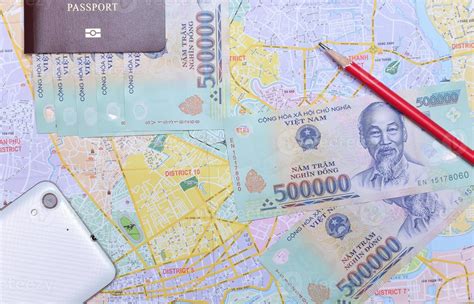 Vietnam and US dollar currency on travel map 21977736 Stock Photo at ...