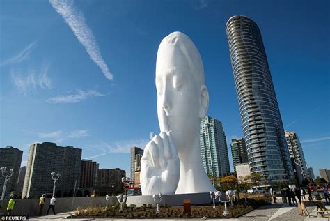 New Giant Statue In New Jersey Appearing To Tell New York City To Quiet