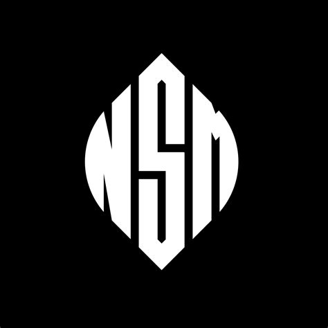 Nsm Circle Letter Logo Design With Circle And Ellipse Shape Nsm