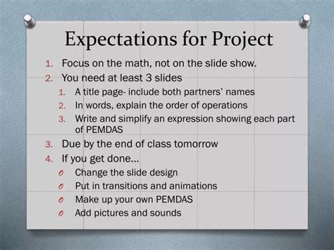 Ppt Expectations For Project Powerpoint Presentation Free Download