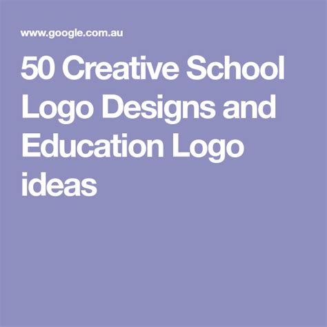 50 Creative School Logo Designs and Education Logo ideas | Education ...