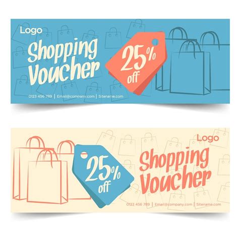 Premium Vector Shopping Voucher Template Design