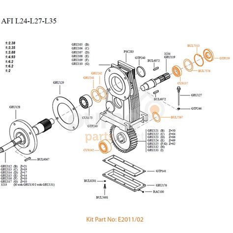 AFI L27-L35 Input Shaft Bearing Seal Kit