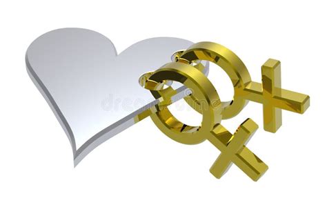 Chrome Sex Symbols Linked With Heart Stock Illustration Illustration Of Female Chrome 11980387