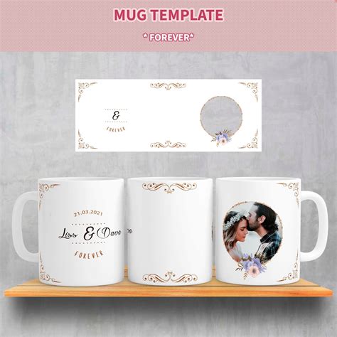 Mug Template Personalized Married Wedding Digital Mug Template