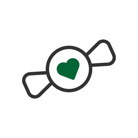 Candy love icon duotone green black style valentine illustration symbol