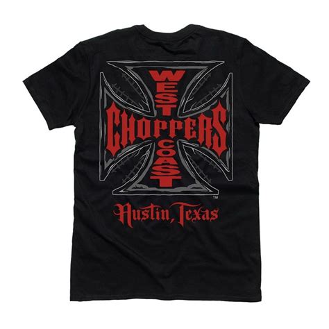 Wcc West Coast Choppers T Shirt Cross Solid Black Ebay West Coast