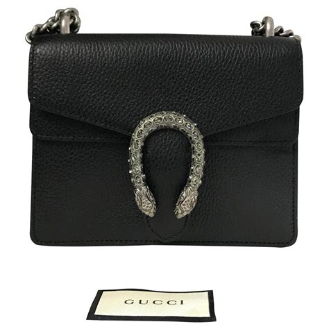 Mini Bag Gucci Dionysus Black Handbag Leather Ref122294 Joli Closet