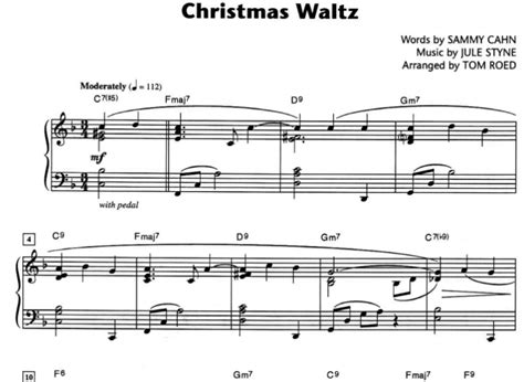 Frank Sinatra Christmas Waltz Free Sheet Music Pdf For Piano The