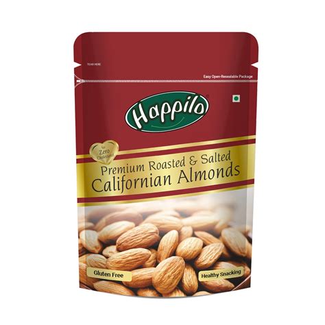 Buy Happilo Premium Californian Almonds Roasted Salted 200 G Badam