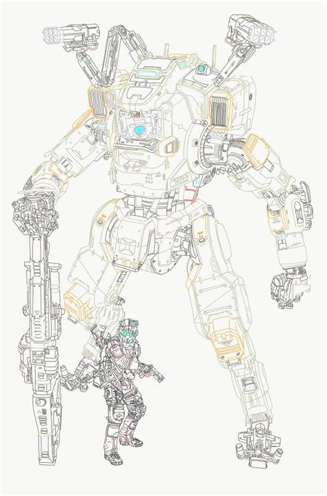 An Outline Of A Picture Of Bt And A Separate Picture Of Jack Titanfall