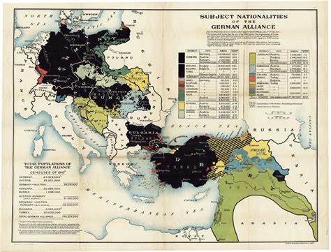 1917 British map (based on prewar German sources) showing diversity of ...