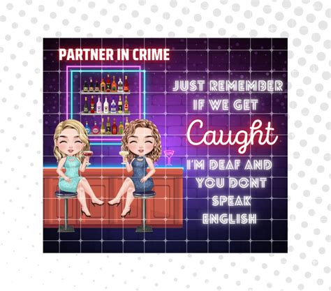 Purple Partners In Crime Youre Deaf I Dont Speak English Etsy Canada