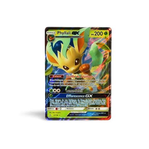 Carte Pokémon Phyllali GX 200 PV 13 156 SL5 Ultra Prisme NEUF FR