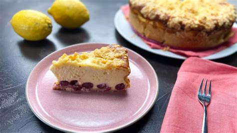 Einfaches Kuchenrezept K Sekuchen Mit Kirschen Und Streuseln