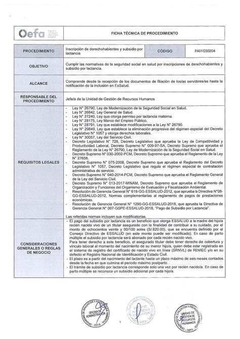 PDF a 1 H FICHA TÉCNICA DE PROCEDIMIENTO FICHA