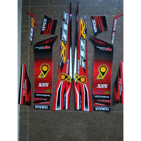 Jual STRIPING STIKER LIS BODY MOTOR YAMAHA FIZR F1ZR PETRONAS MERAH