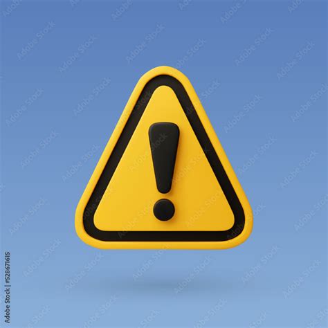 Vetor De D Vector Yellow Warning Sign With Exclamation Mark Concept