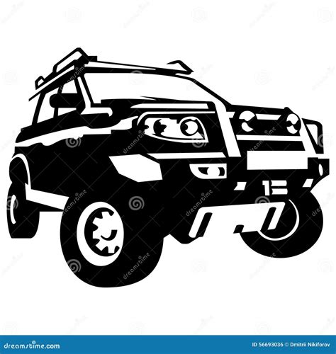 Offroad Car Suv X Stock Vector Illustration Of Wheel