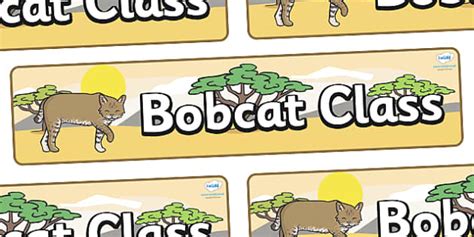 Free Bobcat Themed Classroom Display Banner Twinkl