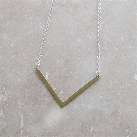 CHEVRON NECKLACE, Everyday Jewelry, Popular Minimalist Necklace ...