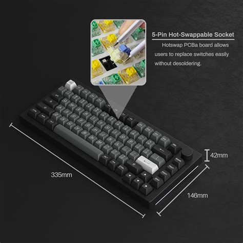 Akko 5075b Plus V2 Black And Silver V3 Cream Yellow Pro Switches