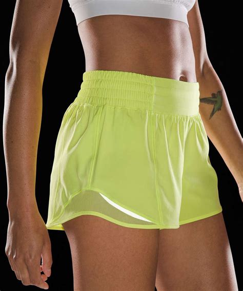 Lululemon Hotty Hot High Rise Lined Short Electric Lemon Lulu Fanatics