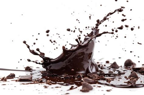 Premium Photo Splashing Chocolate Liquid